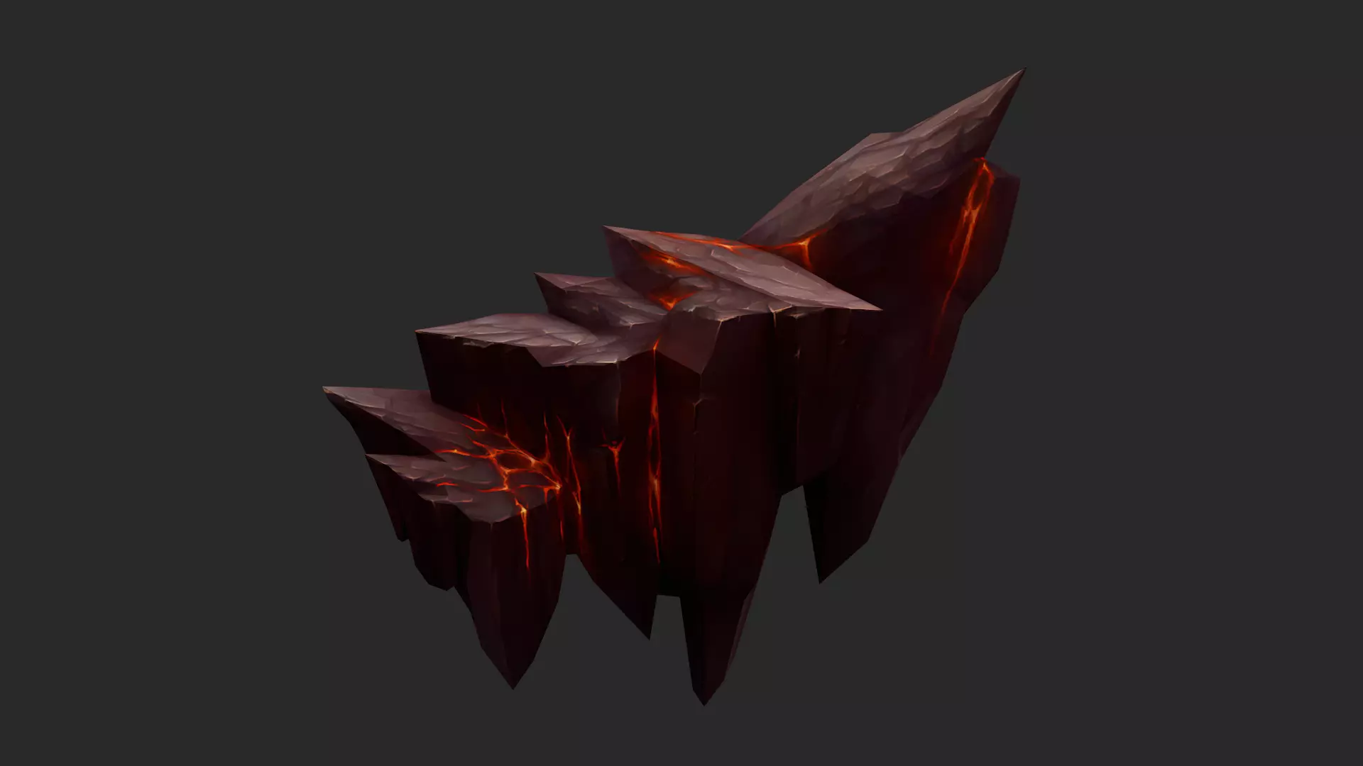 Lava Rocks Volcanic Rocks Set 03 Low-poly 3D model_11