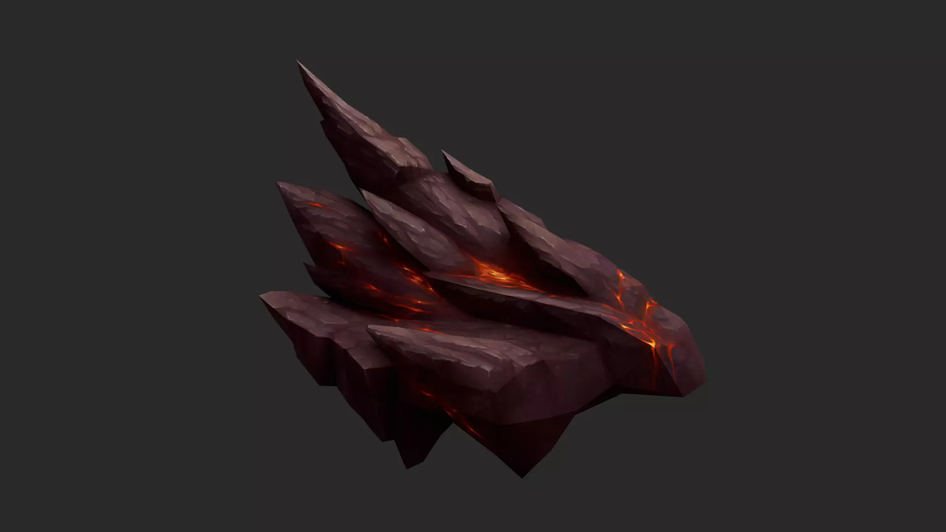 Lava Rocks Volcanic Rocks Set 03 Low-poly 3D model_6