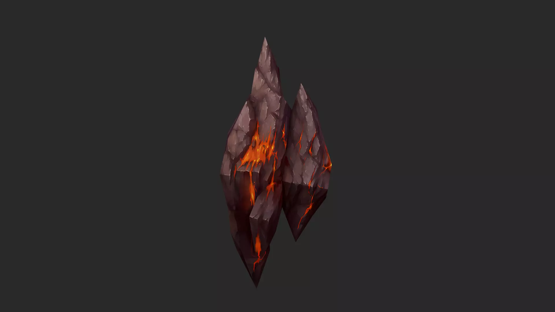 Lava Rocks Volcanic Rocks Set 03 Low-poly 3D model_5