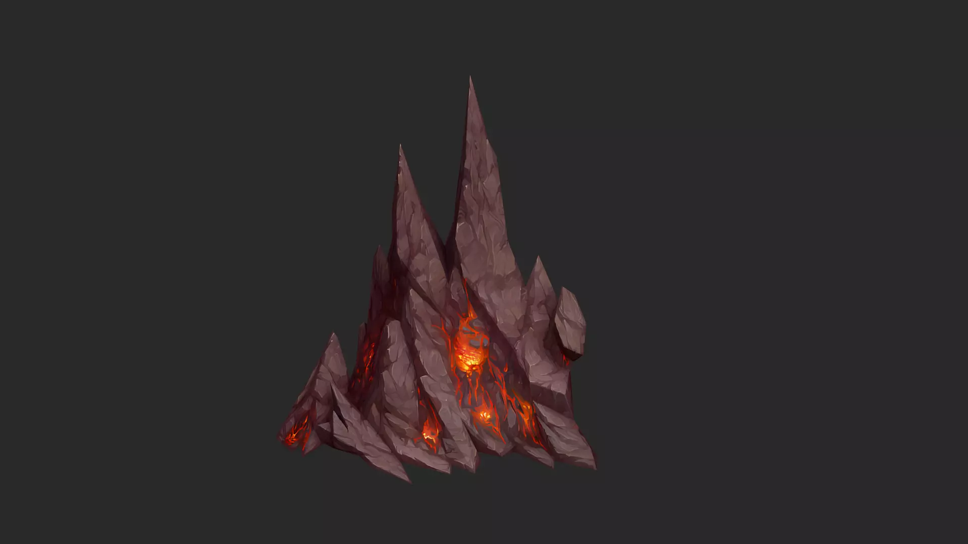 Lava Rocks Volcanic Rocks Set 03 Low-poly 3D model_9