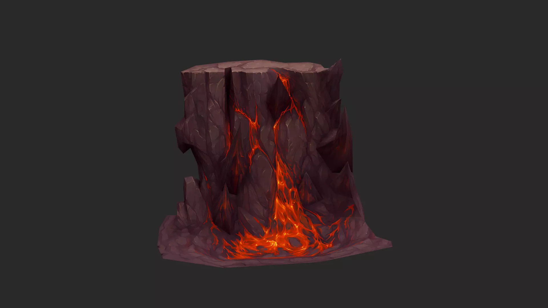 Lava Rocks Volcanic Rocks Set 03 Low-poly 3D model_4