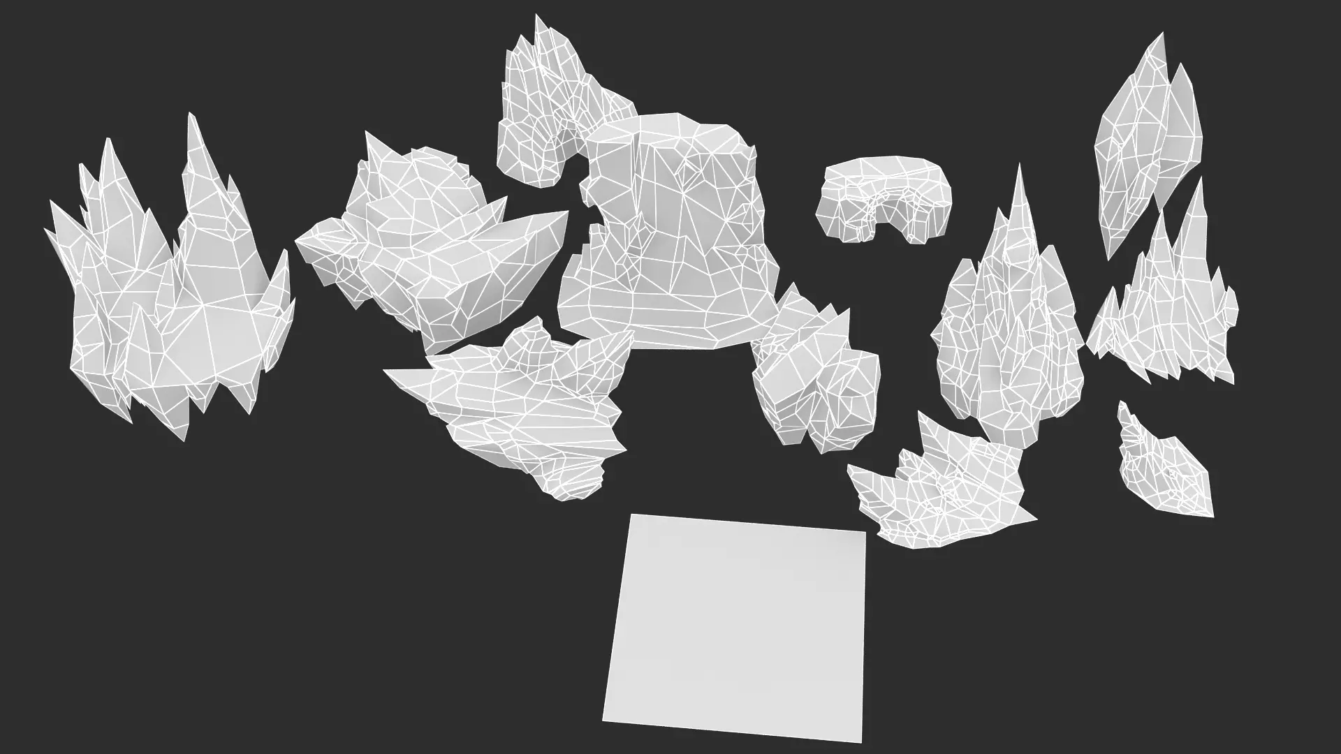 Lava Rocks Volcanic Rocks Set 03 Low-poly 3D model_14