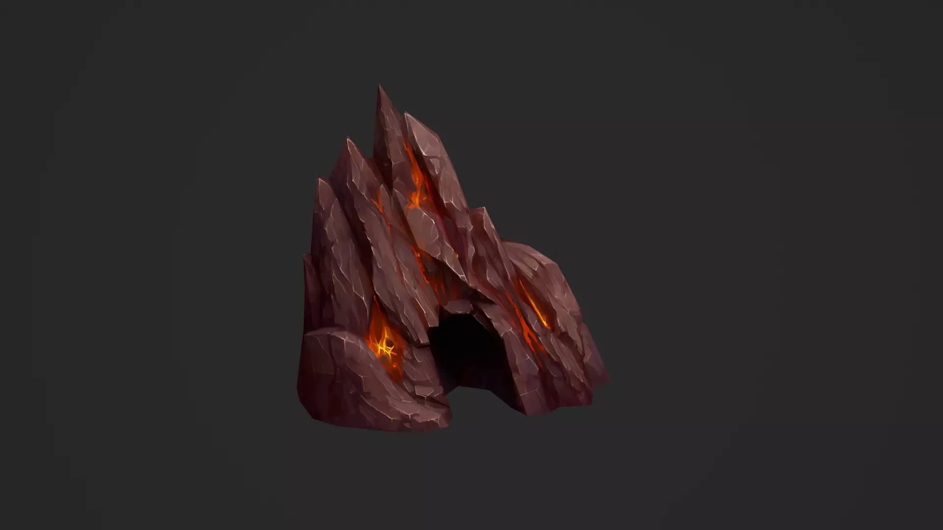 Lava Rocks Volcanic Rocks Set 03 Low-poly 3D model_12