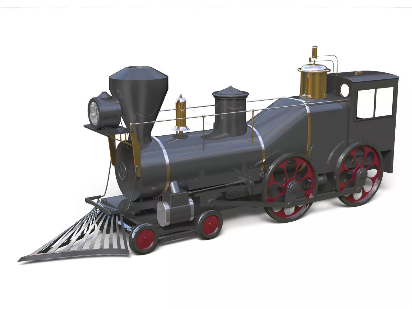 mini steam locomotive 3D model_0
