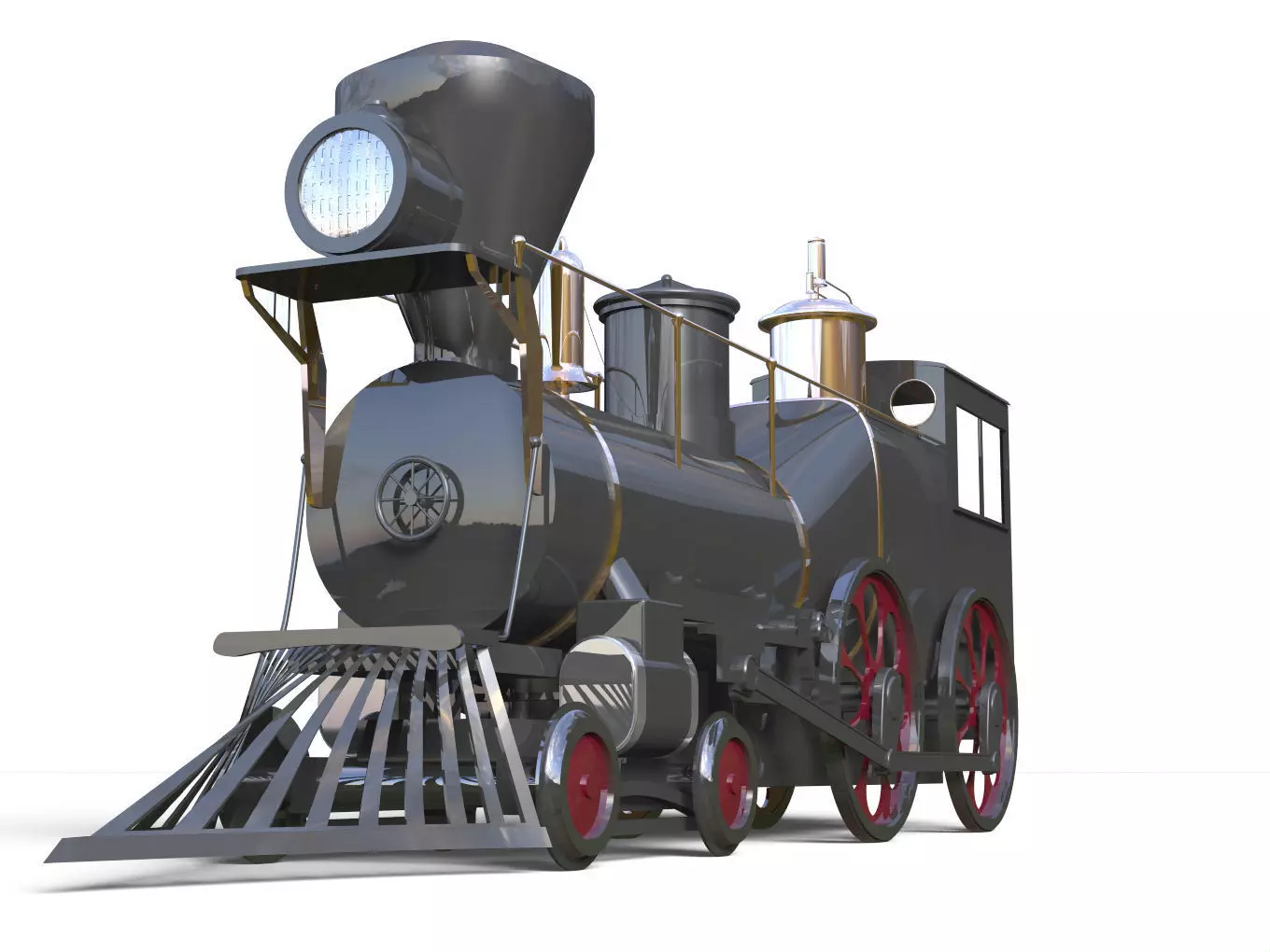 mini steam locomotive 3D model_2