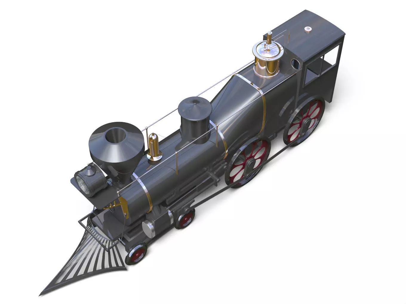 mini steam locomotive 3D model_3