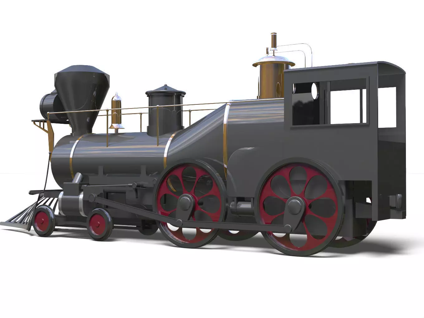 mini steam locomotive 3D model_1