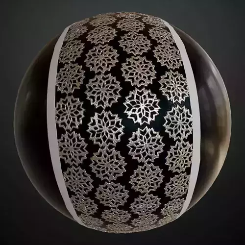 Stylized Snowflake Grid Metal Panel PBR Seamless Texture Stylized Snowflake Grid Metal Panel PBR Seamless Texture