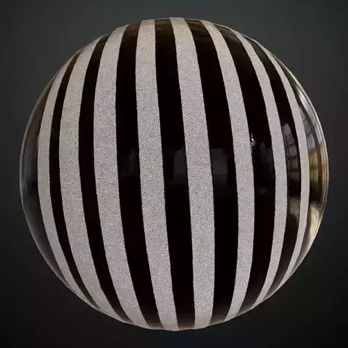 Black and White Striped Metal Texture PBR Seamless