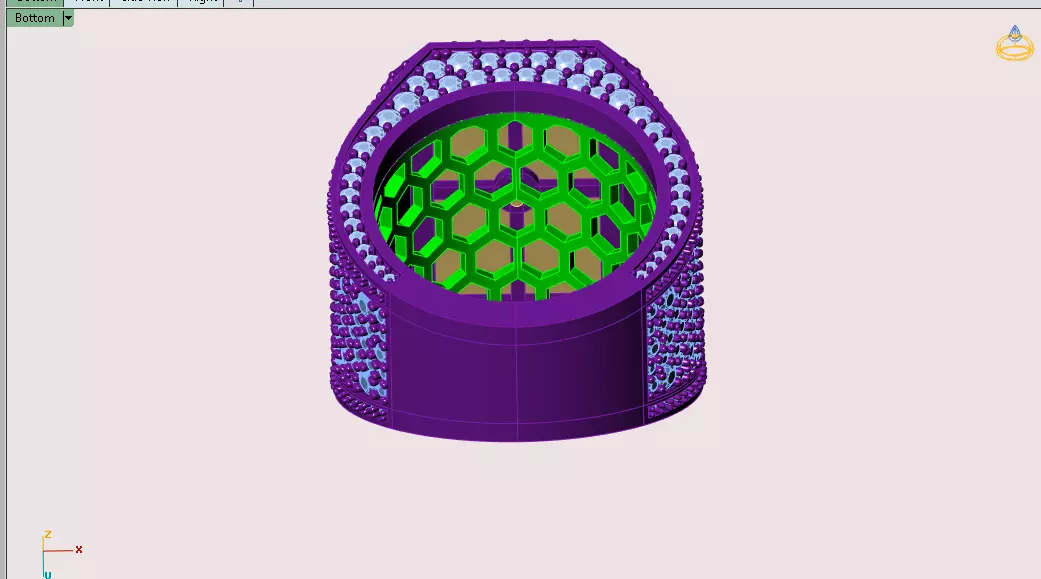 Emerald Signet Ring 3D print model_13