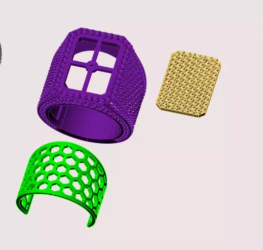 Emerald Signet Ring 3D print model_14