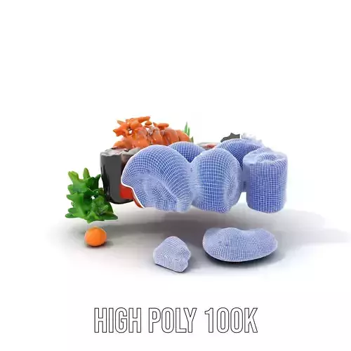 Deluxe Sushi Platter model pack Low-poly 3D model 4