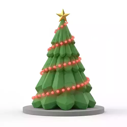 Christmas Tree 3D Model Modern Holiday Decoration