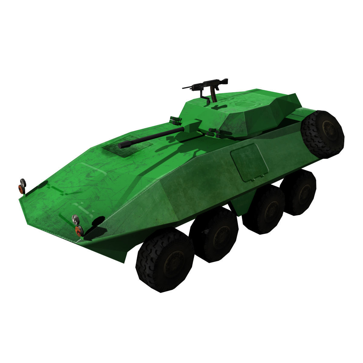 Fun Military APC combat vehicles Low-poly 3D model_6
