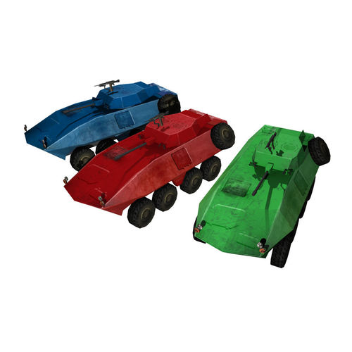 Fun Military APC combat vehicles Low-poly 3D model