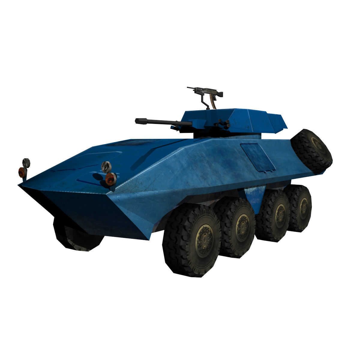 Fun Military APC combat vehicles Low-poly 3D model_5