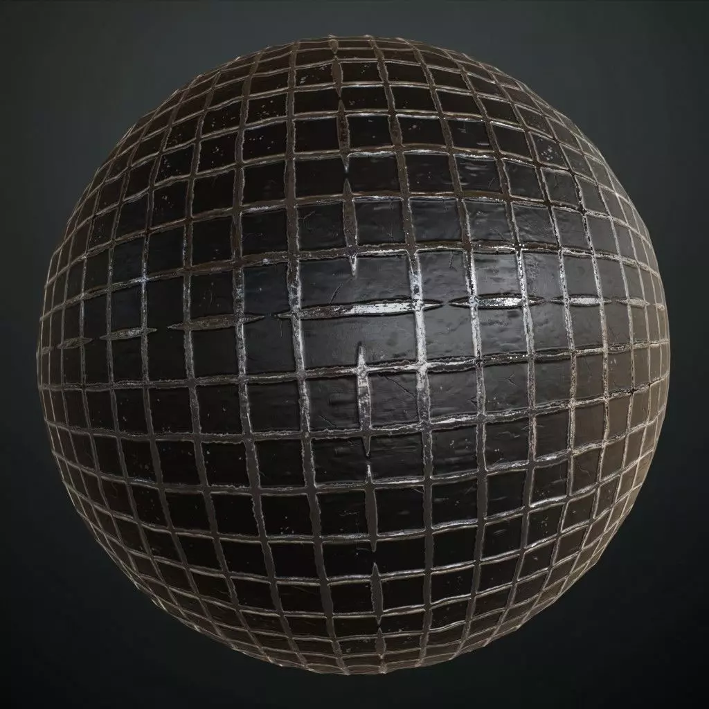 Dark Clean Diamond Tread Plate Metal PBR Seamless Texture