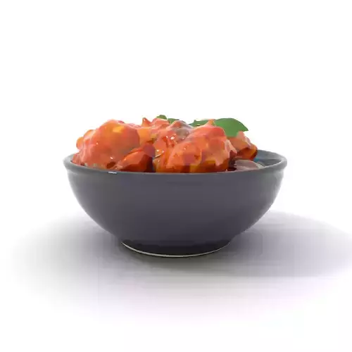 Spicy Chicken Bowl model pack Low-poly 3D model