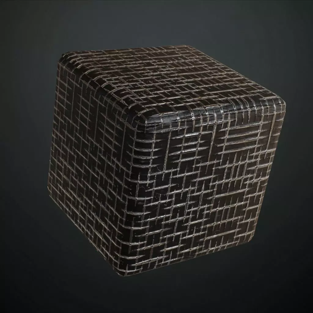 Rusty Dark Diamond Tread Plate Metal PBR Seamless Texture_4