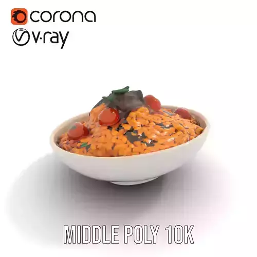 Vibrant Bulgur Bowl model pack Low-poly 3D model 5