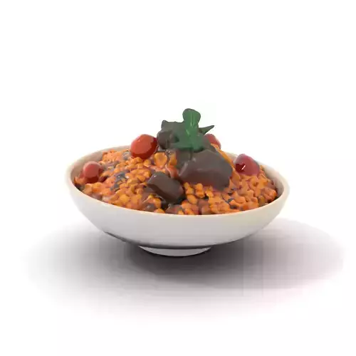 Vibrant Bulgur Bowl model pack Low-poly 3D model