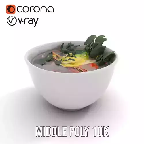 Hearty Soup Bowl model pack Low-poly 3D model 5