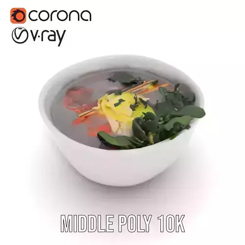 Hearty Soup Bowl model pack Low-poly 3D model 6