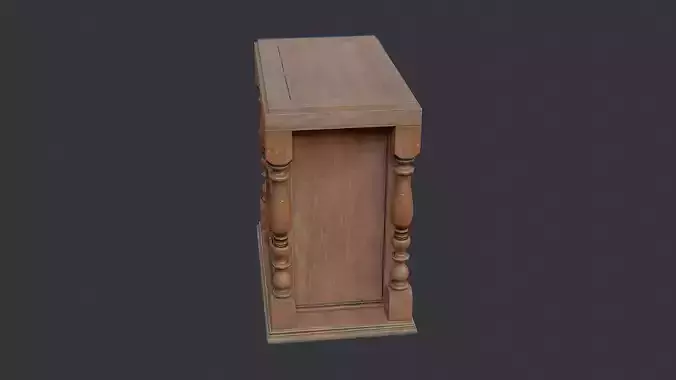Wooden Altar Table with Carved Panel