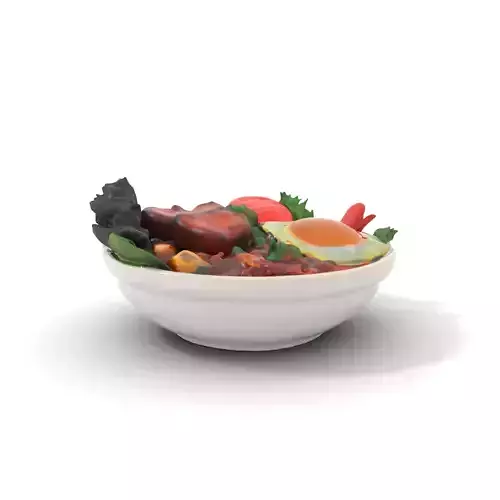 Deluxe Breakfast Bowl model pack Low-poly 3D model