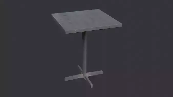 Bar Table with Dark Metal Pedestal