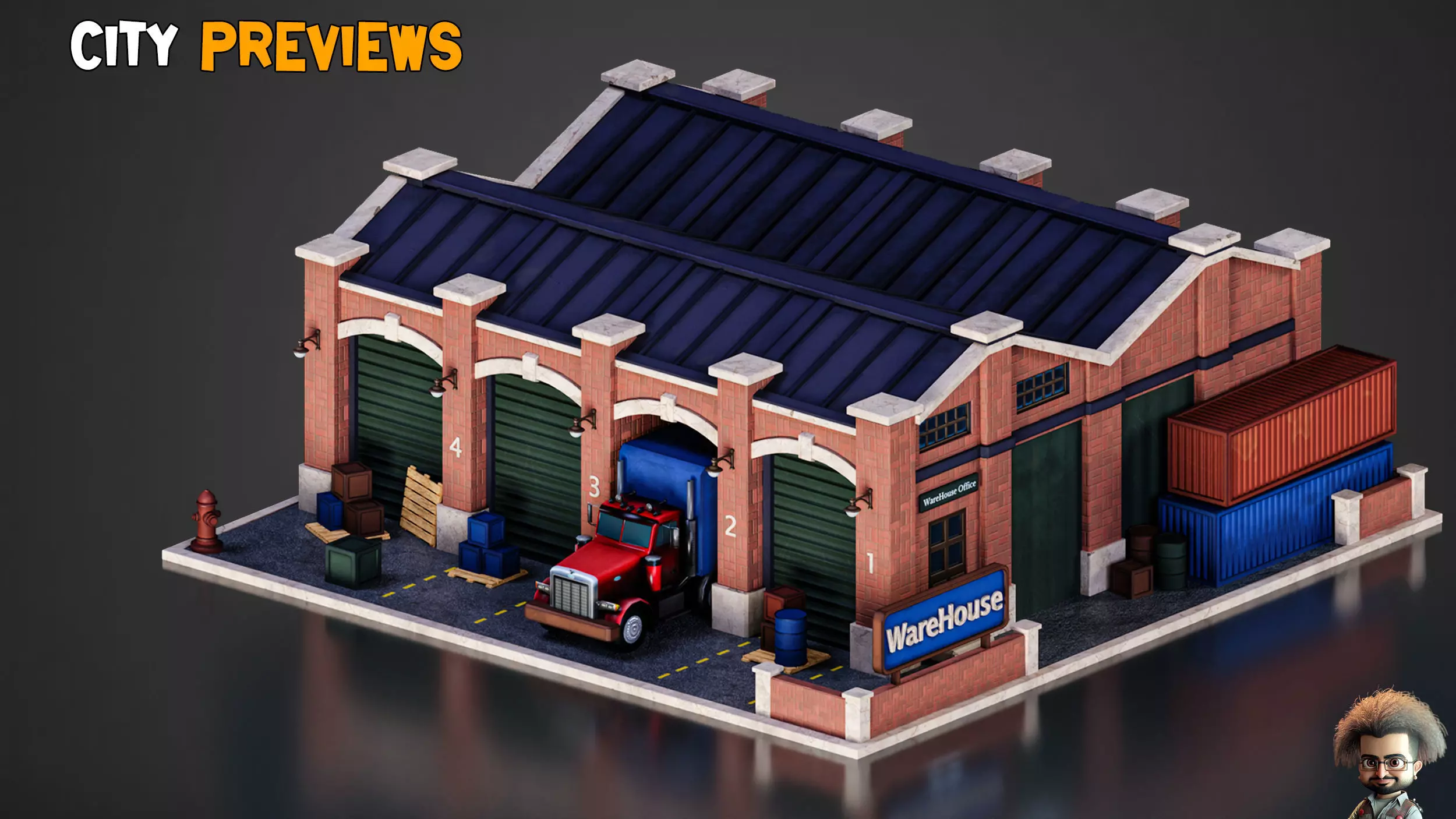 Stylized City   Modular Environment Pack   Vol 02  Low-poly 3D model_5