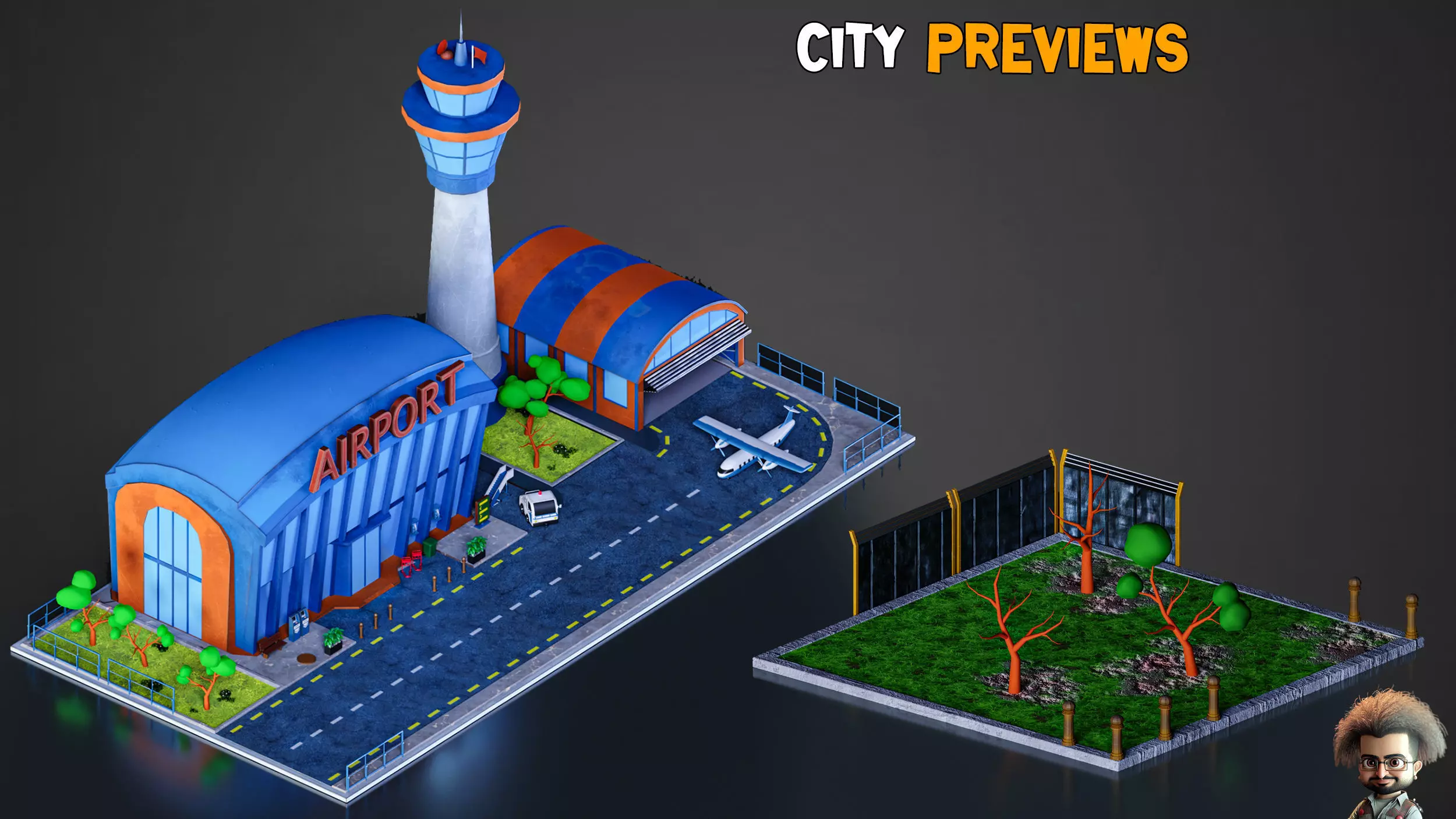 Stylized City   Modular Environment Pack   Vol 02  Low-poly 3D model_15