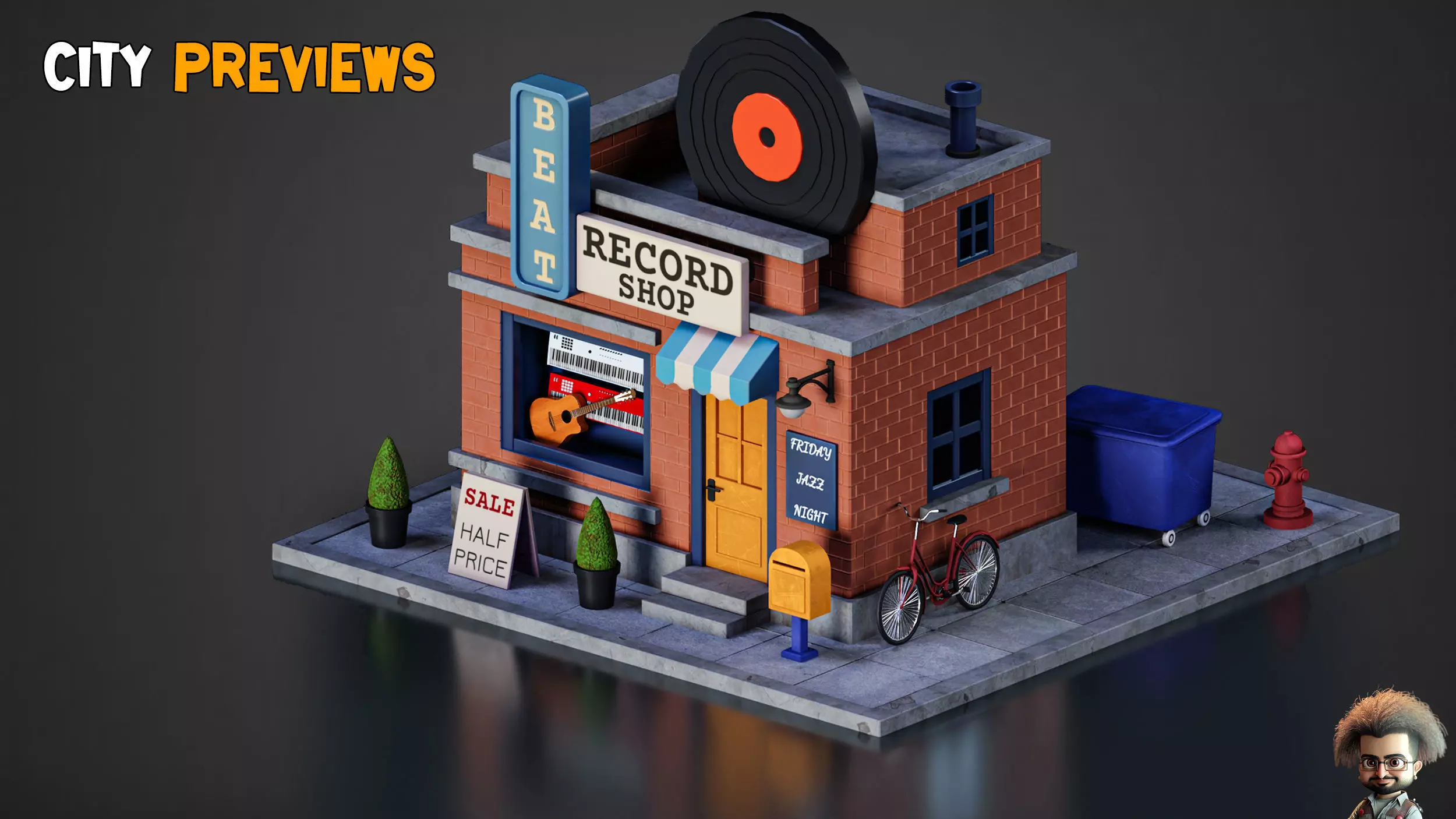 Stylized City   Modular Environment Pack   Vol 02  Low-poly 3D model_9