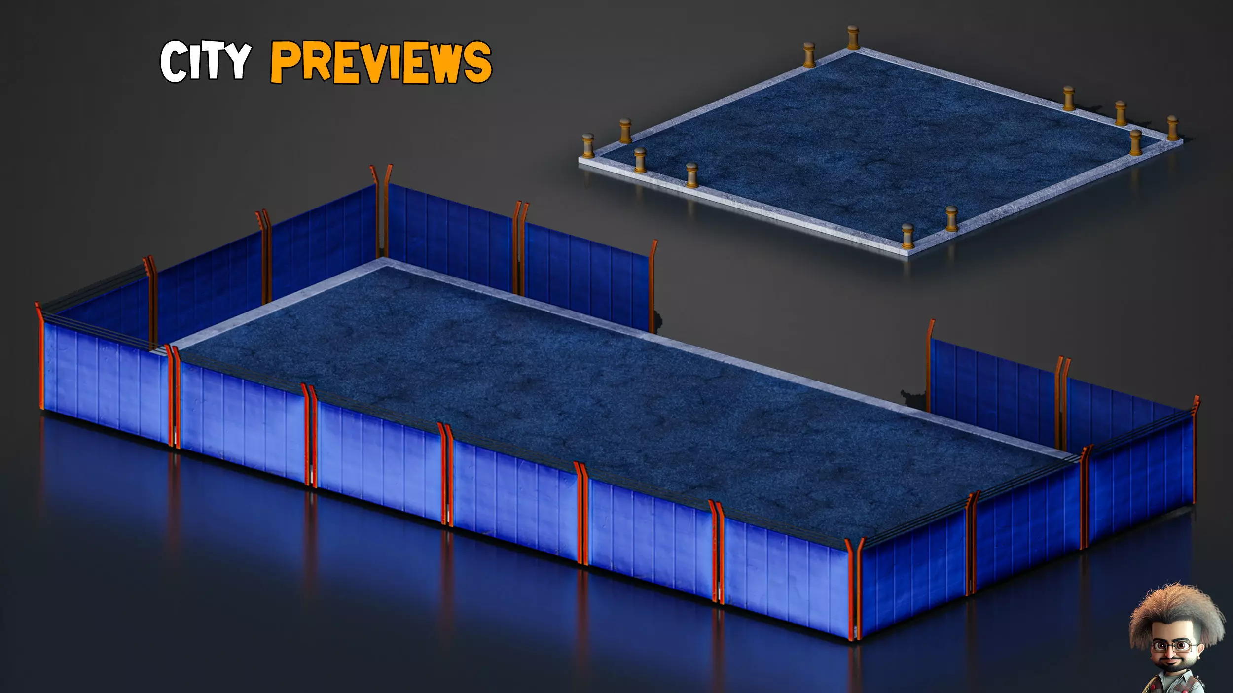 Stylized City   Modular Environment Pack   Vol 02  Low-poly 3D model_17