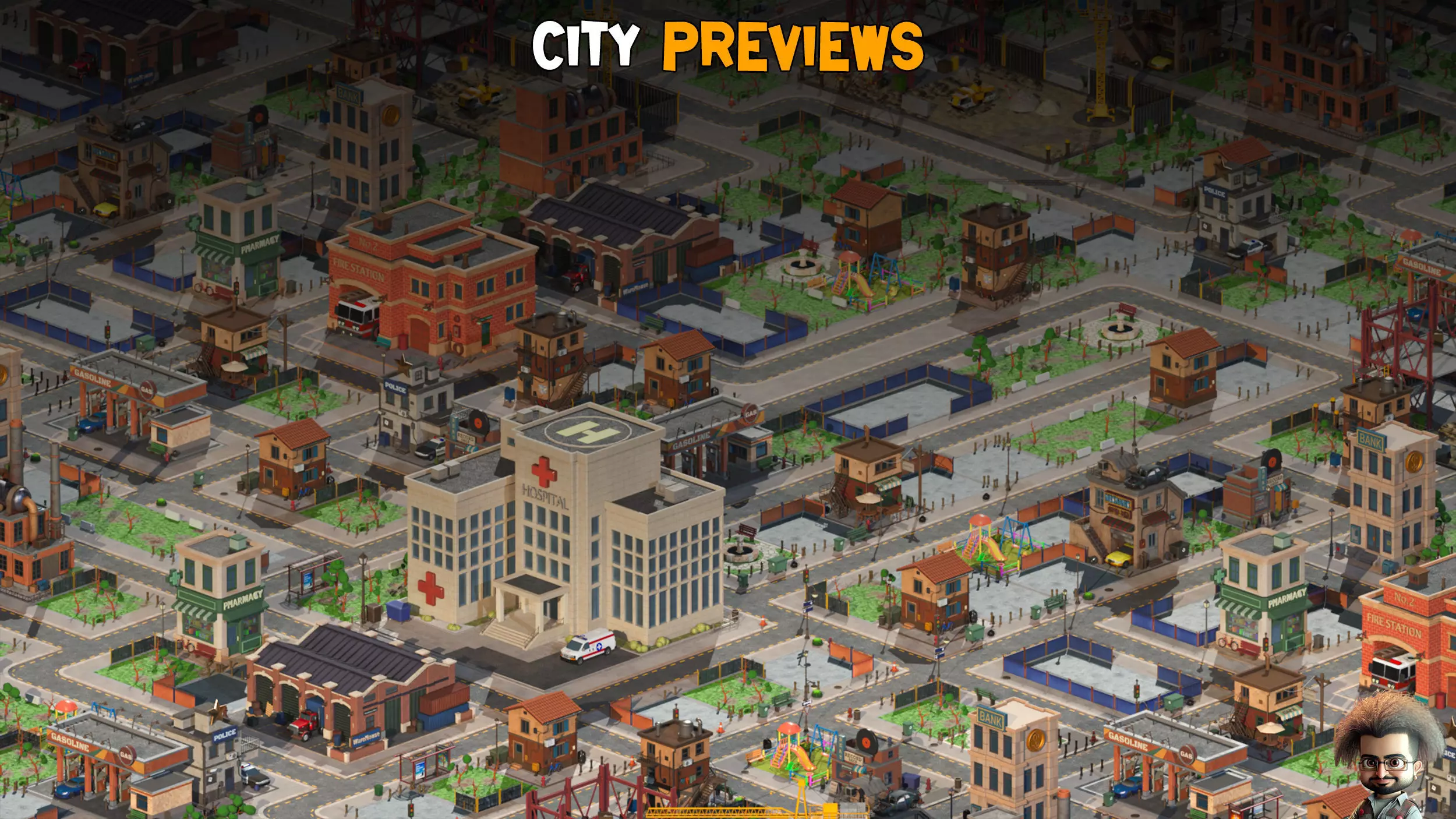 Stylized City   Modular Environment Pack   Vol 02  Low-poly 3D model_1