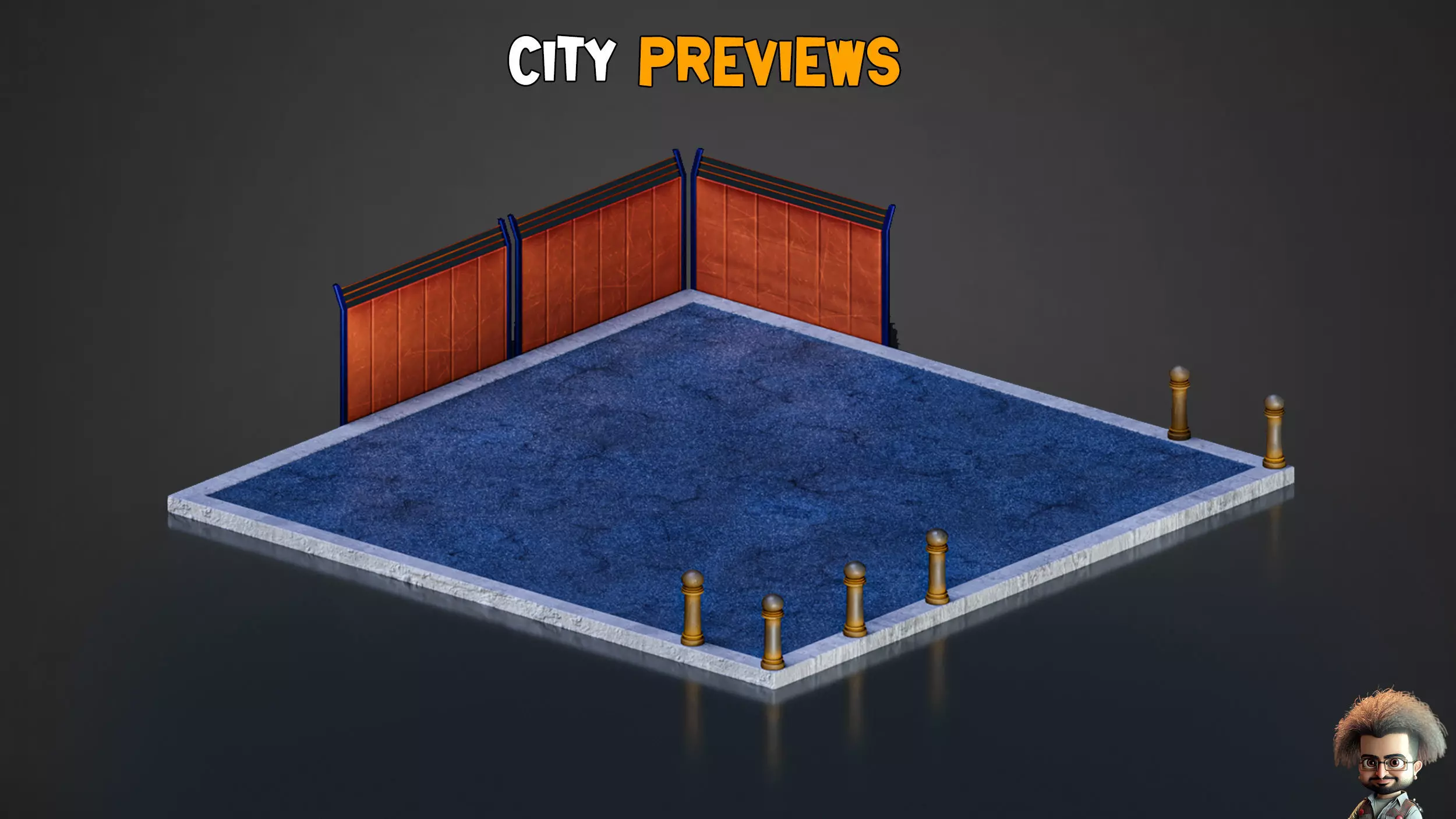 Stylized City   Modular Environment Pack   Vol 02  Low-poly 3D model_18