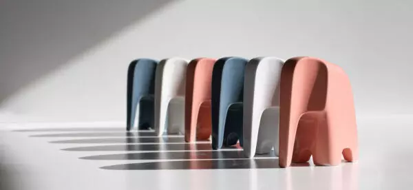 Elephant Decorative Showpiece - Minimal Home Artifact - 3D Model Low-poly 3D model_1