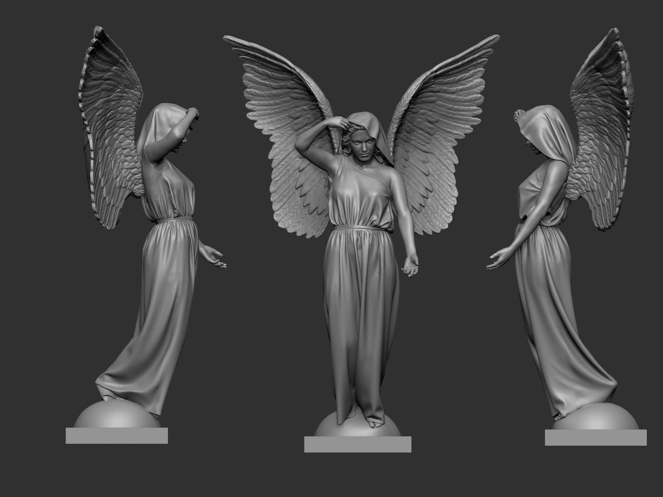 Angel Statue 3D print model_5