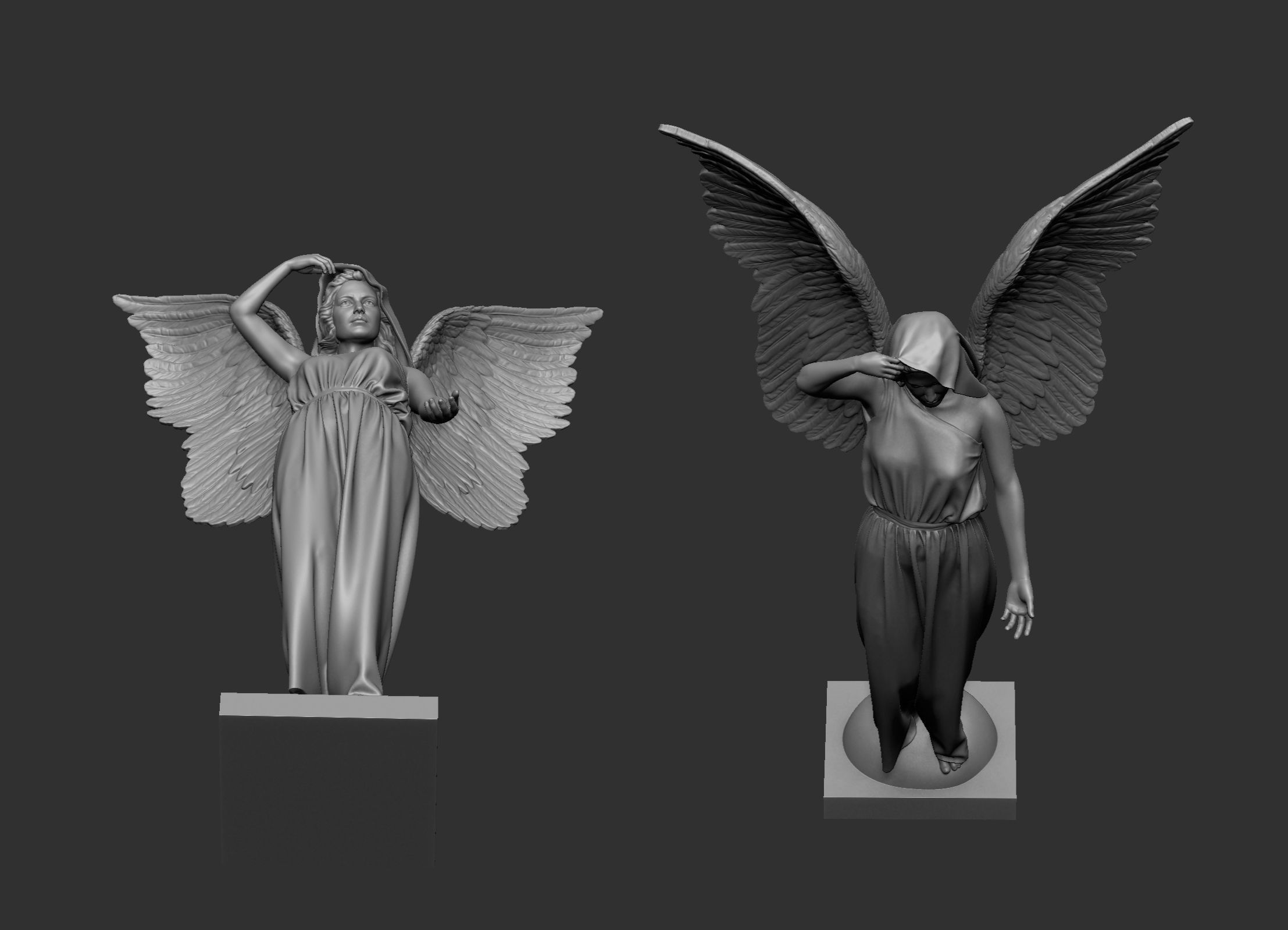 Angel Statue 3D print model_8