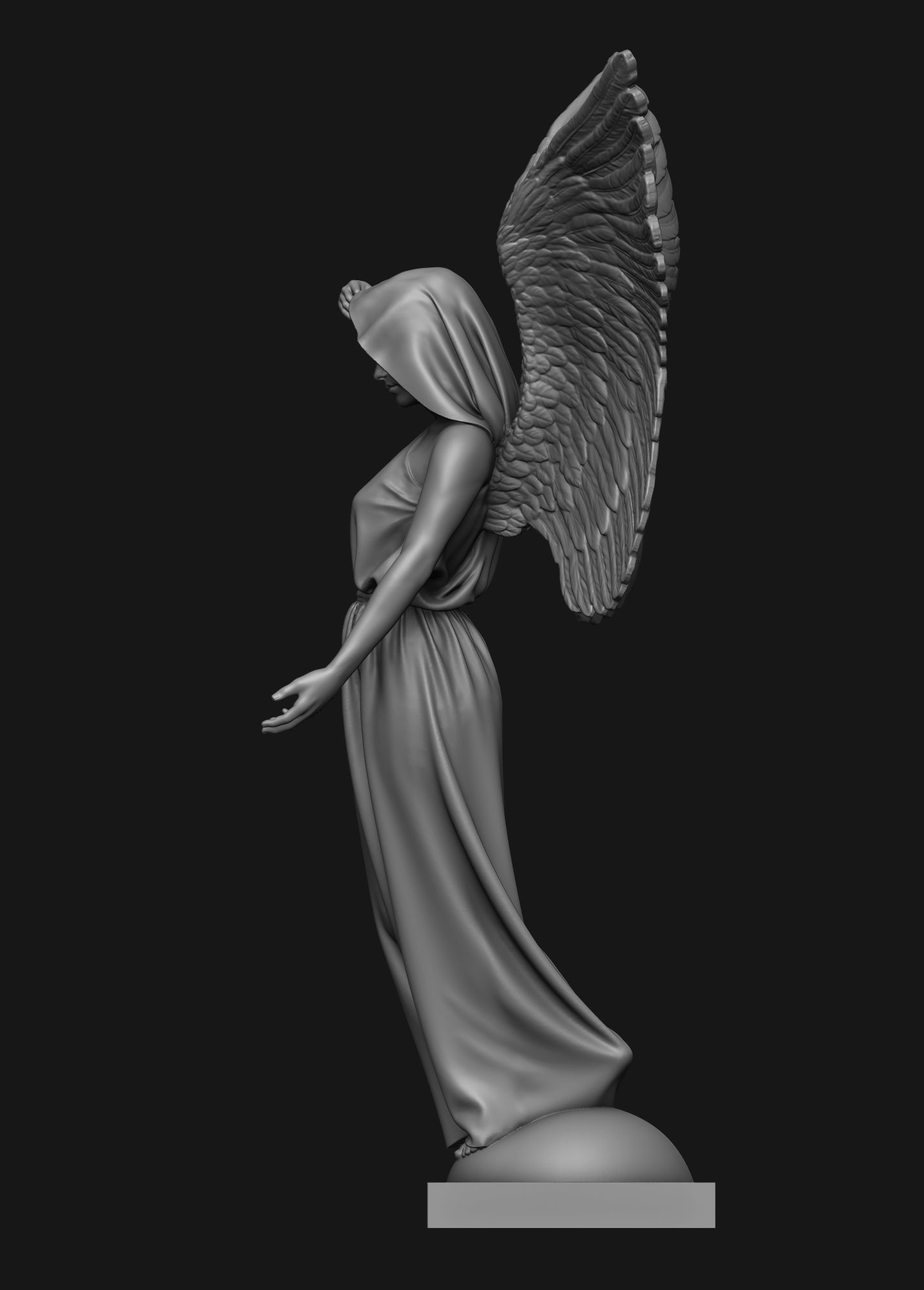 Angel Statue 3D print model_2