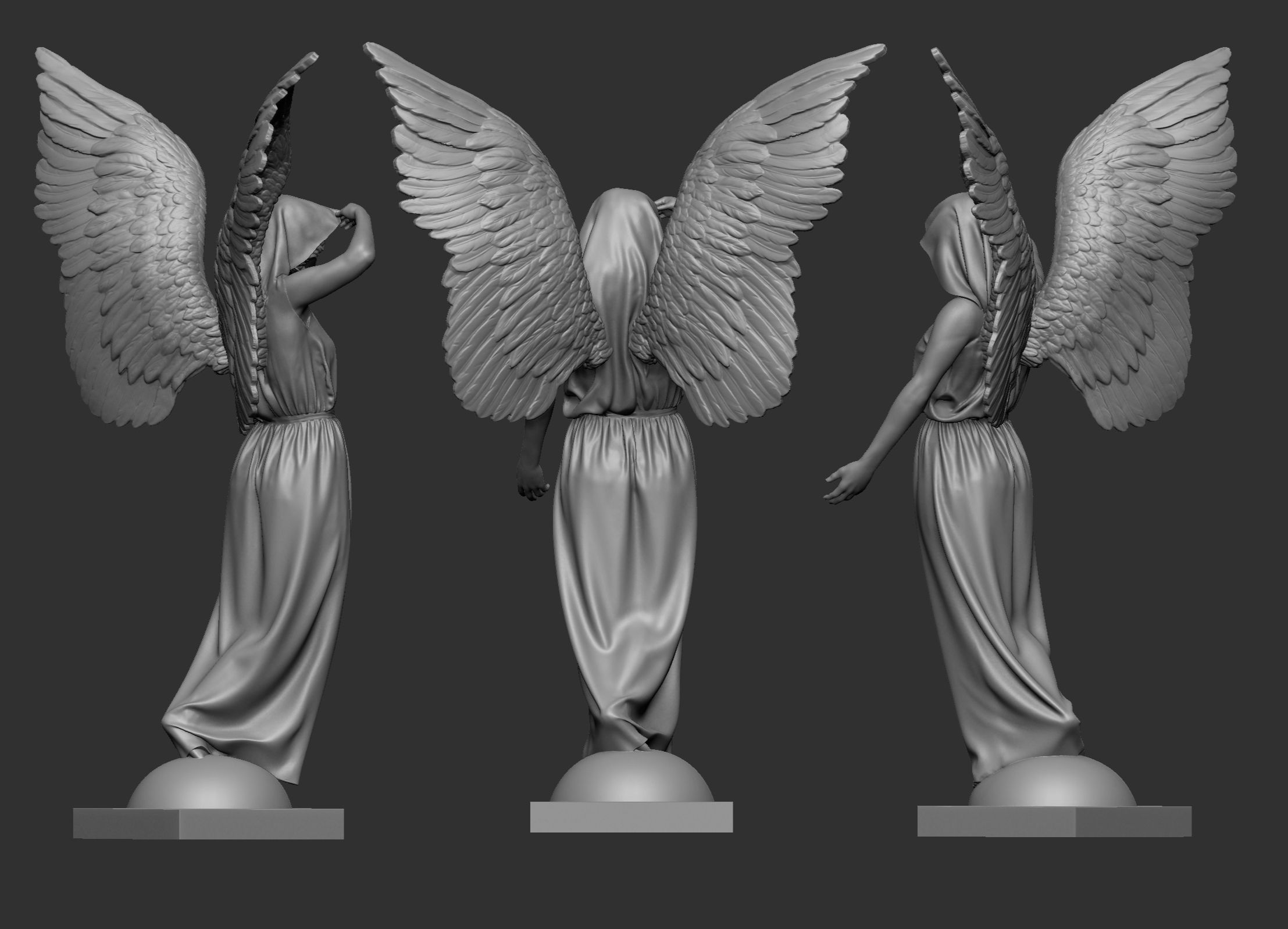 Angel Statue 3D print model_6