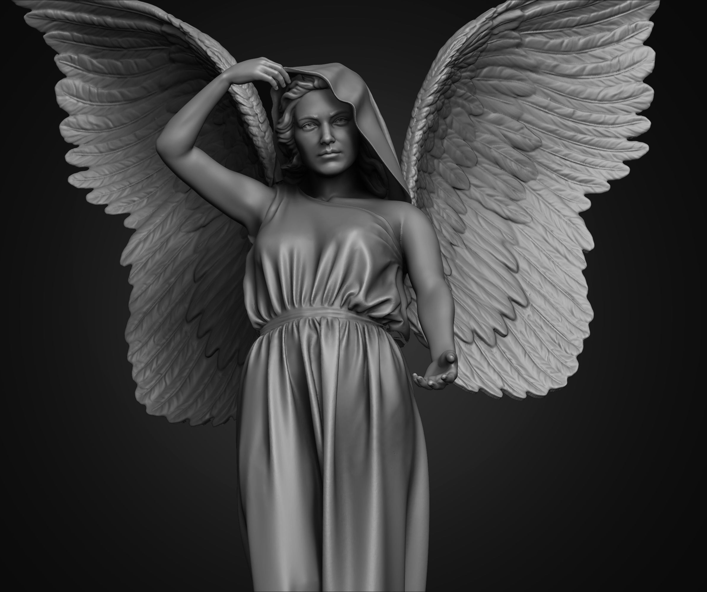 Angel Statue 3D print model_1