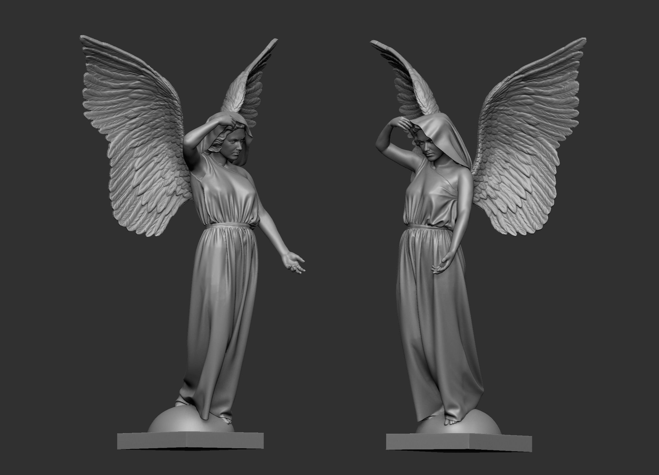 Angel Statue 3D print model_7