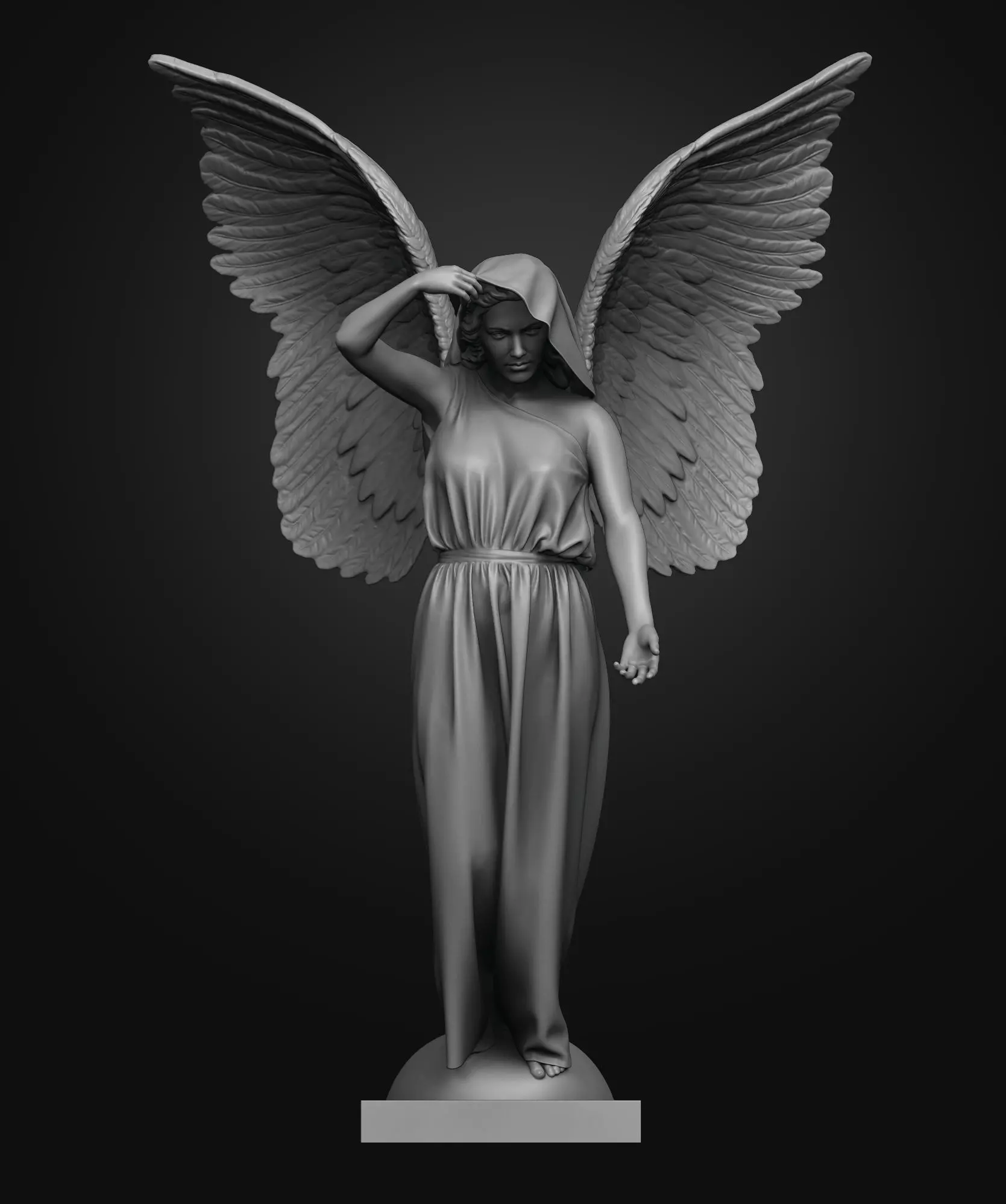 Angel Statue 3D print model_0