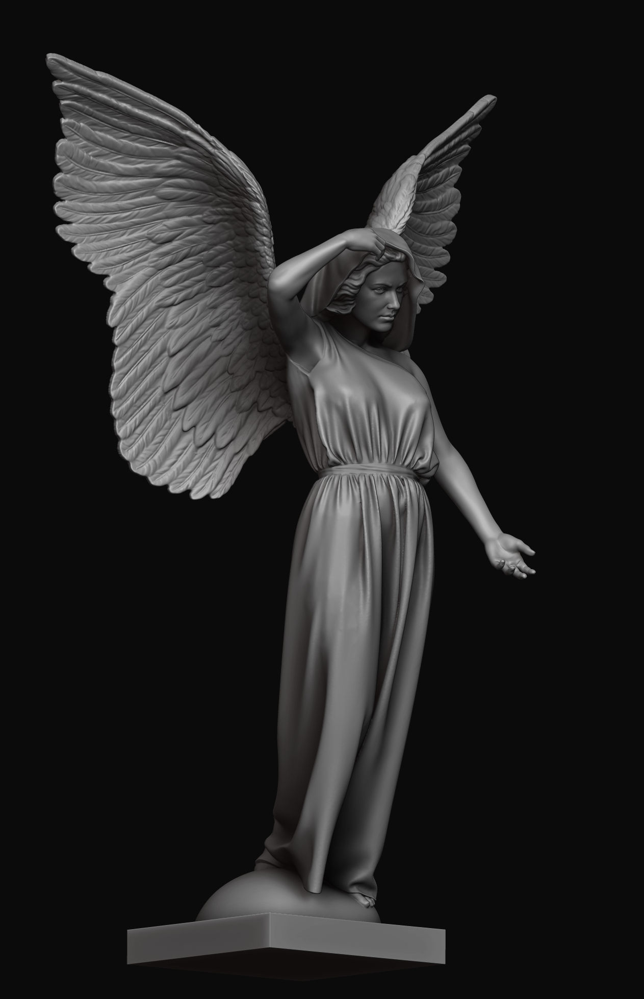 Angel Statue 3D print model_4