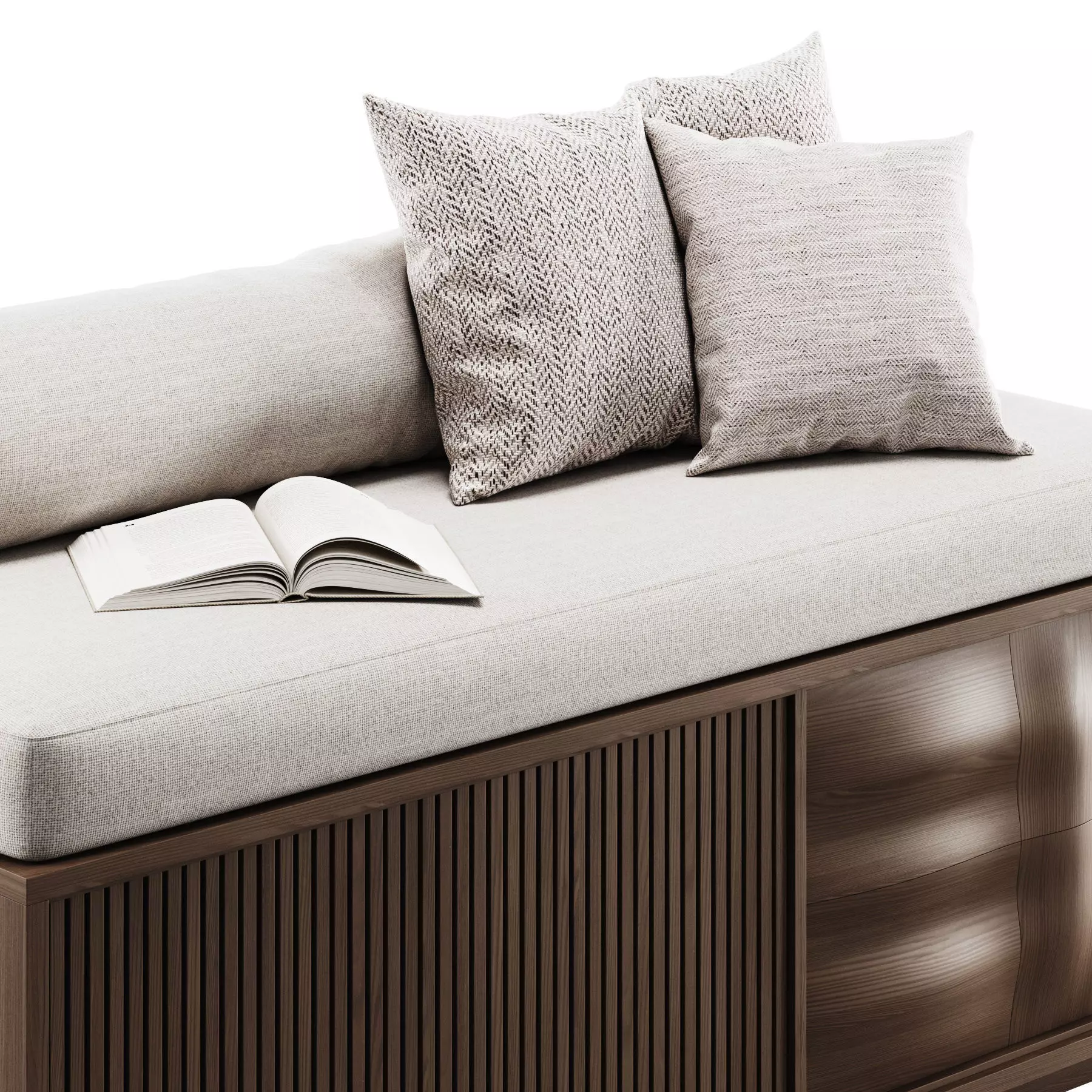 Decorative Seat With Pillows v2 3D model_2