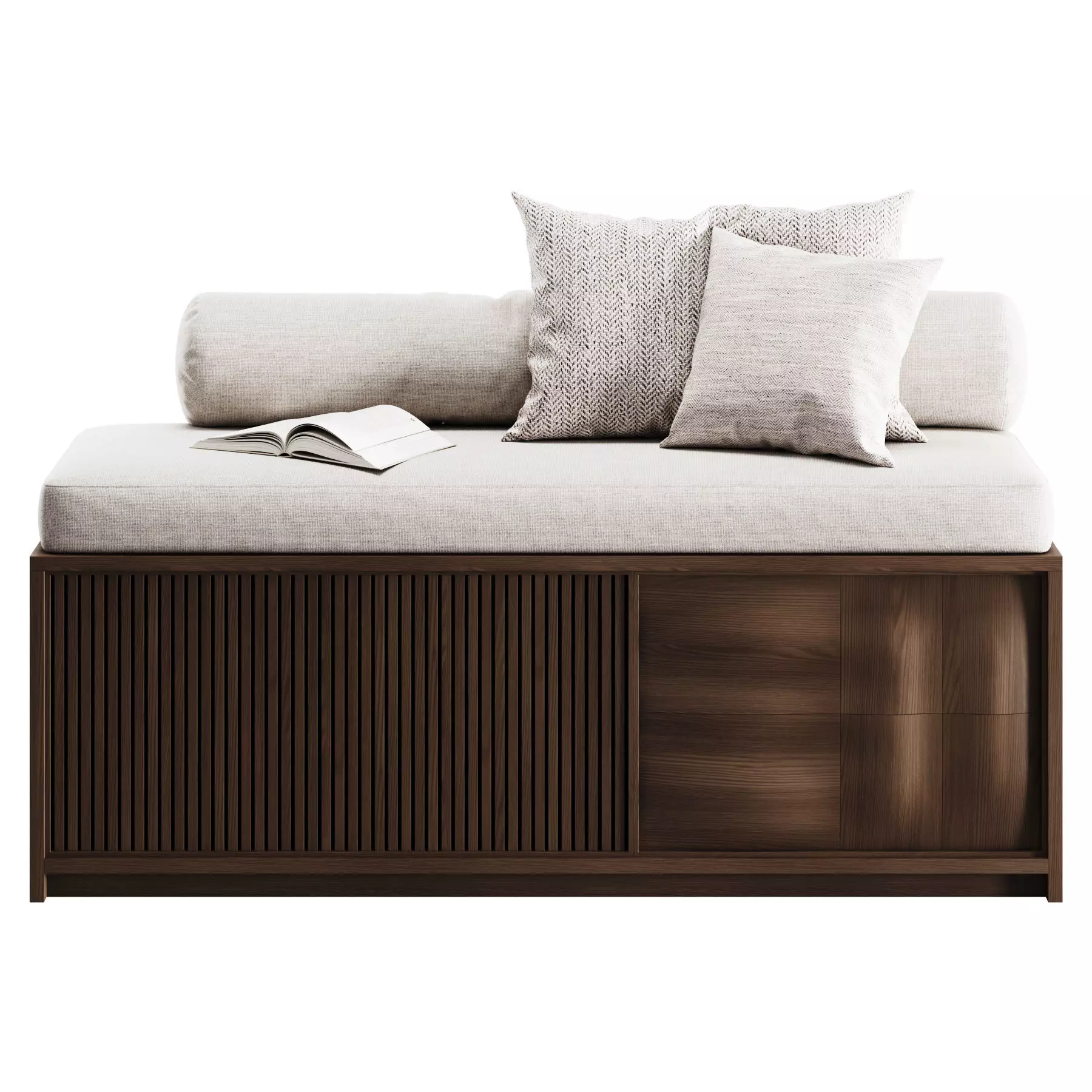 Decorative Seat With Pillows v2 3D model_1