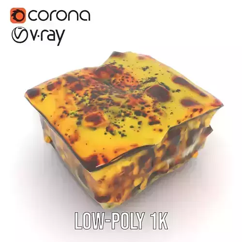 Delicious Lasagna model pack Low-poly 3D model 7