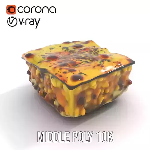 Delicious Lasagna model pack Low-poly 3D model 5