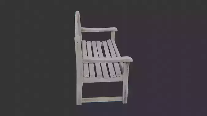 Wooden Patio Bench with Backrest